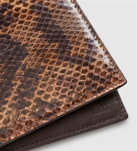 Gucci Snakeskin Bifold Wallet 